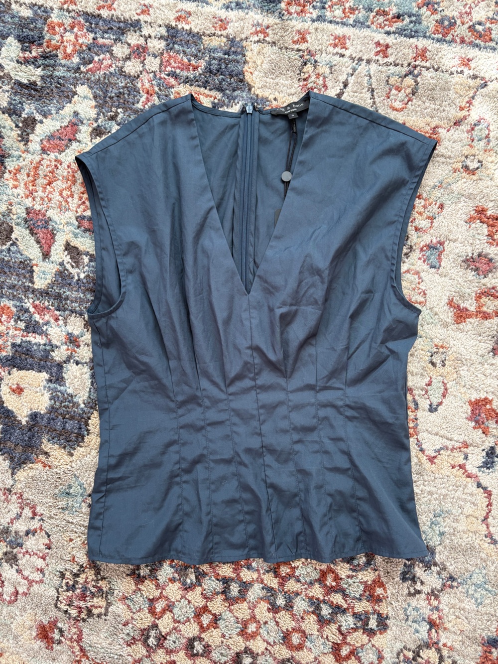 rag & bone Navy Sleeveless Top